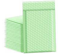 Padded Envelopes Shockproof Bubble Bags for Phone Cases Packaging Padded Envelopes Waterproof Self Seal Adhesive Mailer Protective Shipping Bag(40PACK-Green,11 * 15cm)