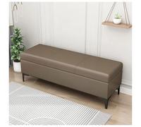 Padded Faux Leather Folding Pouf with Storage Bench, Ideal for Bedroom, Living Room, Entryway, 47x16x18in, Stylish & Space-Saving Ottoman Storage Solution