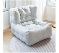 Padded Floor Chair Easy Bean Bag Seat for Adults Supportive Lounge Sofa Comfortable Floor Furniture Versatile White Bean Bag Chair for Relaxation and Gaming