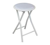 Harbour Housewares Padded Folding Stool - White
