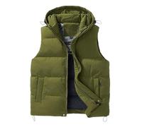 Padded Gilet for Men Softshell Hooded Vests Puffer Body Warmer Quilted Gilets with Zip Pockets Thick Windproof Sleeveless Jacketfor Winter Outdoor Work Sports Running UK