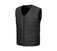 Padded Gilet for Men UK Plus Size Bodywarmer Heating Outerwear Gilets Warm Winter Jacket Vest Lightweight Sleeveless Jacket with Zip Pockets Quilted Thick Windproof Outwear Coat