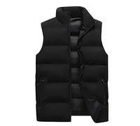 Padded Gilet for Men UK Plus Size Bodywarmer Warm Winter Jacket Puffer Vest Lightweight Sleeveless Body Warmer Jacket with Zip Pockets Quilted Thick Windproof Outwear Puffer Coat Size M-5XL