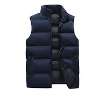 Padded Gilet for Men UK Plus Size Bodywarmer Warm Winter Jacket Puffer Vest Lightweight Sleeveless Body Warmer Jacket with Zip Pockets Quilted Thick Windproof Outwear Puffer Coat Size M-5XL