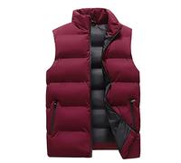 Padded Gilet for Men UK Plus Size Bodywarmer Warm Winter Jacket Puffer Vest Lightweight Sleeveless Body Warmer Jacket with Zip Pockets Quilted Thick Windproof Outwear Puffer Coat Size M-5XL