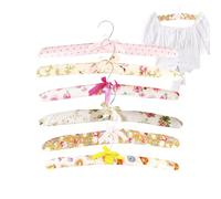 Padded Hangers - 16 Inch Silk Hangers | Silk Hooks - Decorative Soft Sponge Closet Organizers with Non-Slip Wooden Core for Dresses, Coats, Sweaters, Rangemen