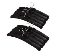 Padded Hangers for Women Clothing Satin Hangers Non Slip Hangers Padded Hangers for Sweaters Padded Clothes Hangers (10, Black)