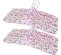 Padded Hangers, Padded Coat Hangers, 10PCS Non-slip Padded Hangers, Flower Satin Padded Clothes Hangers, Soft Sweater Hangers for Shirt Blouse Dress Style 1, Padded Coat Hangers for Women