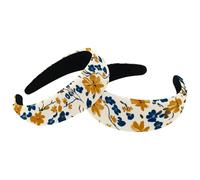Padded Headbands, Colorful Ditsy Flower Floral Pattern Fashion Thick Wide Hair Band Hoops, Headbands for Women Girls, Velvet Hair Hoops, Hair Accessories, Set of 2