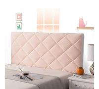 Padded Headboard Cover Double Headboard Covers for Super King Size All-Inclusive Modern Elastic Headboard Cover for Wood Beds Protective Headboards Slipcover,pink-150cm