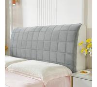 Padded Headboard Cover for Double/Single Bed Brown Microfiber Elastic Quilted Cush Protector 180cm (71in) Slish & Bedding Accessory