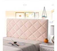 Padded Headboard Cover for Metal Bed - Double Elastic Slipcover Protector for Backrest, Pink-160cm