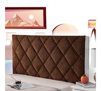 Padded Headboard Cover for Wooden Bed Headboard Cover Single Bed Bed Headboard Protector Cover Dustproof Double/Single/King Size White/Grey Padded Velvet,brown-120cm