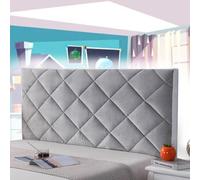 Padded Headboard Cover for Wooden Bed Headboard Cover Single Bed Headboard Slip Cover Cushion Slip Cover for Bed Headboard Dustproof Solid Color Quilted,grey-160cm