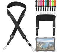 Padded iPad Binocular Camera Shoulder Strap, Nylon Neck Lanyard Strap, Fluorescent Green, Default | for Tablet Case Crossbody Laptop Luggage Bag