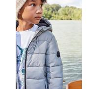 Padded Jacket with Polar Fleece Lined Hood, Reflective Effect & Recycled Fibre Padding for Boys grey
