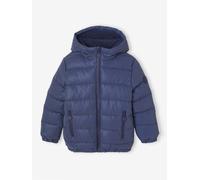 Padded Jacket with Polar Fleece Lined Hood, Reflective Effect & Recycled Fibre Padding for Boys navy blue