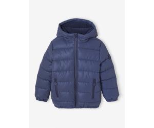 Padded Jacket with Polar Fleece Lined Hood, Reflective Effect & Recycled Fibre Padding for Boys navy blue