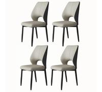 Padded Leather Dining Chairs with Curved Backrest Metal Legs Noise Free Non Slip Feet Perfect for Restaurants Kitchens Banquets Balconies & Living Rooms