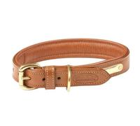WeatherBeeta Padded Leather Dog Collar, Tan, Small