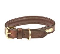 WeatherBeeta Dog Collar – Padded Leather – Brown – Large