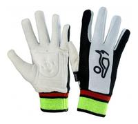 Padded Leather Wicket Keeping Inner Gloves Kookaburra White One Size