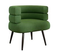 Padded Makeup Chair for Bedroom & Living Room Comfortable Upholstered Stool with Backrest Stylish Green Accent Seat Perfect for Dressing Table or Vanity.