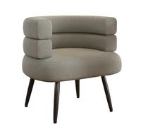 Padded Makeup Chair with Backrest - Comfortable Bedroom Stool for Dressing Room & Living Room - Stylish Gray Accent Furniture