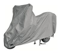 WERKA PRO XXL Lined Motorcycle Cover with Elastic Support - Waterproof Cover 150g/m2 and Anti-Scratch - For Outdoor and Indoor Use - Dimensions 265 x 105 x 125 cm - Grey