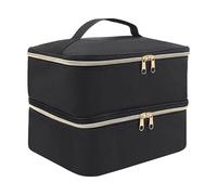 Padded Nails Polish Organizers Bag Double Layer Storage for Bottles Lamp Set Professional Portable Carrying Case Large Capacity Nails Polish Storage Bag