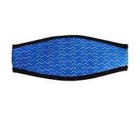 Padded Neoprene Strap Cover Scuba Dive Snorkeling Mask Protect Comfort Hair Navy Wave, 18.5x8 cm
