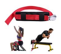 Padded Nordic Curl Bench Stabilizer Strap 66-Inch Adjustable Anchor Belt with Heavy-Duty Buckle for Lat Pulldown, Leg Extension, Dumbbell Press & Home Gym Training
