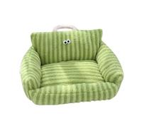 AWHAO Padded Pet Sofa Bed Cute Bunny Couch Bed Pet Bed Plush Comfortable Warm Cat Nest Dog Sleeping Pad for Kittens Pets Puppy, Green S