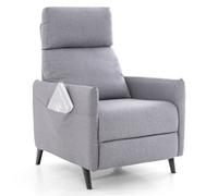 Padded Recliner Armchair Push Back Single Sofa W/ Adjustable Footrest