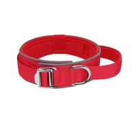 Padded Reflective Dog Collar Adjustable for Night Walks, Nylon with Metal Buckle Outdoor for Increase Night Safe Adjustable Nylon Inner Padding