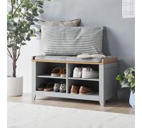 Padded Seat with 4 Shelves Hallway Shoe Storage Bench VonHaus Grey One Size