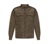 Padded Shell Flap Pocket Shirt - male - Dsquared2 - Light Jackets - Brown - L - Jackets L