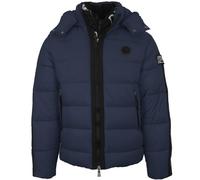 Padded Small Circular Logo Navy Blue Jacket Plein Sport Blue XXL