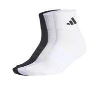adidas Unisex CUSHIONED SPORTSWEAR ANKLE SOCKS 3 PAIR PACK, medium grey heather/white/black, 2.5-4