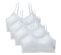 Padded Sports Bra for Girls Age 8-12, 4 Pack No Wires Sport Bras Soft Breathable Underwear Kids Teen Girls First Training Bra
