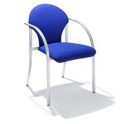 Padded stacking chair ,seat HxWxD 470 x 450 x 490 mm