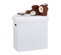 Padded storage ottoman, footstool, side stool, sofa stool, foldable