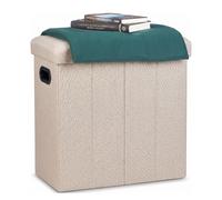 Padded storage ottoman, footstool, side stool, sofa stool, foldable