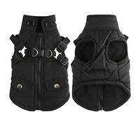 Padded Vest Dog Jacket - Cozy Waterproof Windproof Reversible Winter Dog Jacket | Warm Zip Up Cold Weather Coats for Puppy Cats Walking