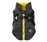 Padded Vest Dog Jacket,Waterproof Jackets with Harness and D Rings - Pet Warm Jacket Small Dog Vest Harness Puppy Winter Cold Weather Coat