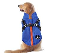 Padded Vest Dog Jacket | Waterproof Jackets with Harness and D Rings,Thick Padded Warm Coat Vest Clothes for Puppy Small Medium Large Dogs