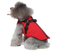 Padded Vest Dog Jacket - Waterproof Jackets with Harness and D Rings - Thick Padded Warm Coat Vest Clothes for Puppy Small Medium Large Dogs