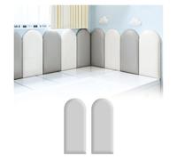 Padded Wall Panels, 3D Anti Collision Wall Padding, Children's Room Wall Decoration Self Adhesive Wall Stickers for Home Nursery(Gray,30x40cm-2pcs)