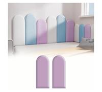Padded Wall Panels, 3D Anti Collision Wall Padding, Children's Room Wall Decoration Self Adhesive Wall Stickers for Home Nursery(Purple,30x40cm-2pcs)