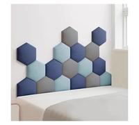 Padded Wall Panels, Set Of 17 Headboard Panel, Self-adhesive Fabric Wall Sticker, Anti-Collision Kids Room 3D Wall Padding(Light Blue,120x70cm)